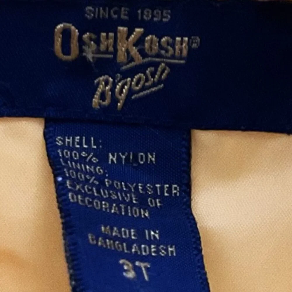 OSHKOSH B’GOSH YELLOW HOODED RAIN JACKET